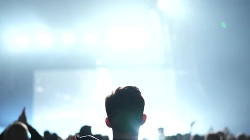 Crowd Enjoys Vibrant Concert at Night