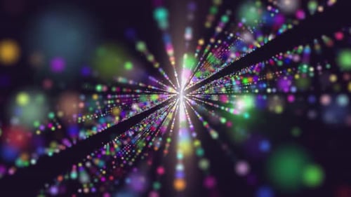 Vibrant Colorful Particle Burst Abstract Background Animation