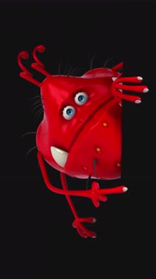 Fun 3D cartoon Bacteria (with alpha channel)