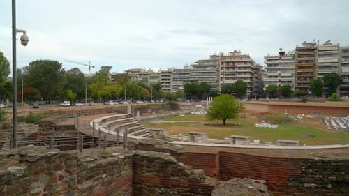 Antigua plaza del Ágora en la moderna ciudad de Tesalónica