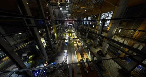 Industrieanlage mit fortschrittlichem Maschinen- und Produktionslayoutdesign