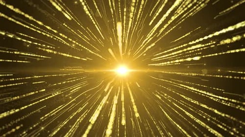 Abstract Golden Particle Burst for Celebrations and Awards