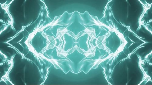 Dynamisch fließende ätherische Lichtwellen erzeugen abstrakte symmetrische Muster