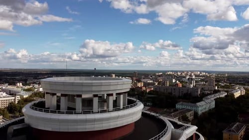Blick von oben auf die Stadt Kirow