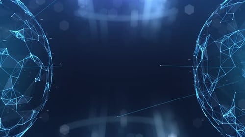 Digital Network Spheres Logo Reveal