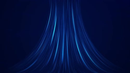 Futuristic Blue Glowing Lines Upward Digital Data Flow Background