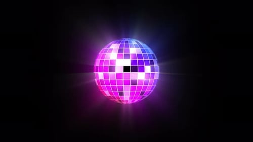 Vibrant Rotating Disco Ball with Party Lights Effect