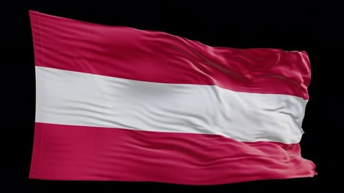 Realistic Austria Flag Waving Animation