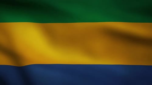 Gabon waving flag