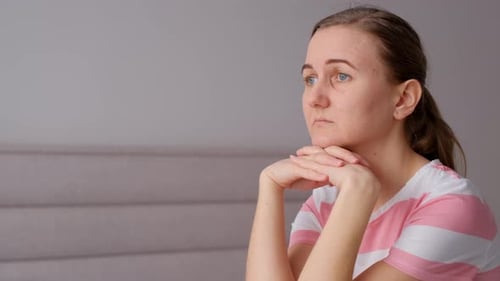 Young Frustrated Worried Woman Feeling Stressed of Difficult Life Situation Depression Concept
