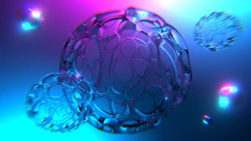 Blue And Pink Organic Texture Glass Ball Background Vj Loop I 4K
