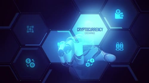 Cryptocurrency Exchange touch screen animation