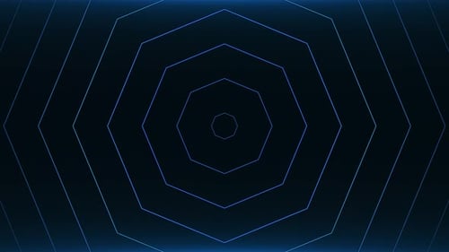 Minimal Neon Octagon