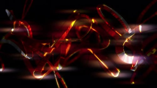 Red Fractal Abstract Reflection Background Loopable 4K