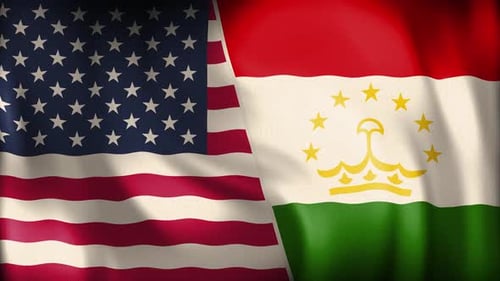 Usa And Tajikistan Background Loop