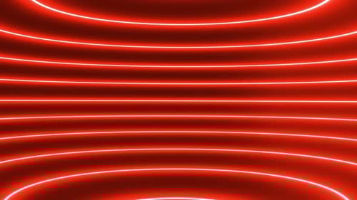 Abstract Red Neon Glowing Lines Looping Background
