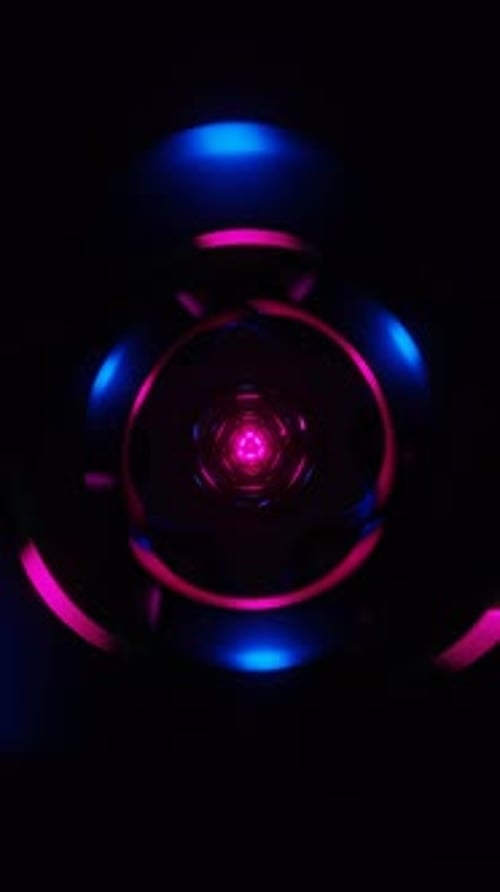 Vertical Video of Dynamic Neon Patterns Forming a Futuristic Seamless Animation
