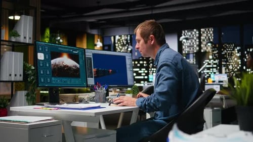 Un expert travaille avec AI Game Hub et Turbine pour développer une station martienne futuriste