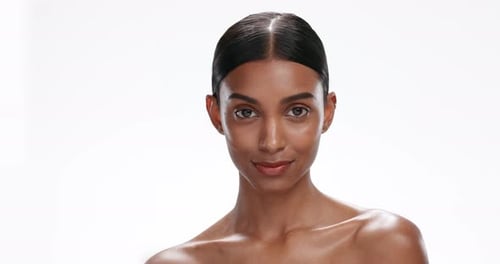 Beautiful Woman's Natural Radiance in Close Up