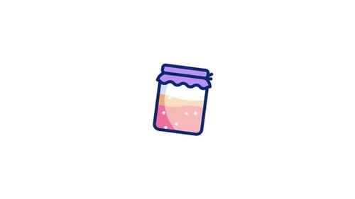 Animated Cartoon Jar with Wobbly Liquid
