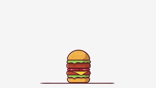 Fast Food Burger Falling