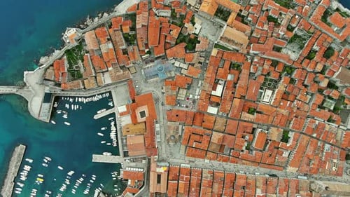 Aerial View of Dubrovnik City in Croatia