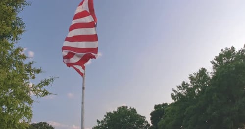 American Flag Flapping in the wind.