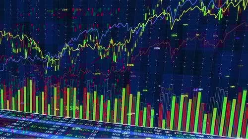 Background of Stock Chart And Bar Graph