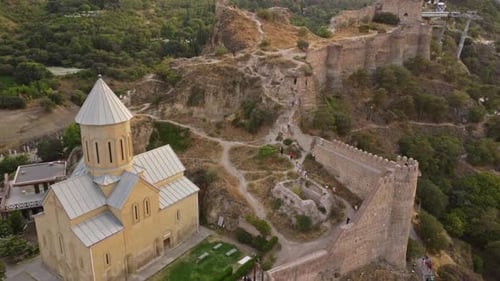 Metekhi Church in Tbilisi at Sunset
