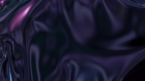 Glowing Abstract Fluid Metallic Surface Animation