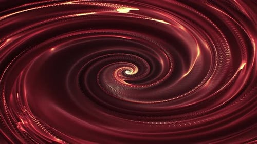 Abstract background with orange brown swirl of smoothly rotating particle patterns