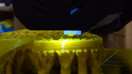 The Process Printing 3D Printer 3D Printer Printing Object From Molten Plastic