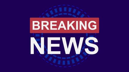 Noticias de última hora con fondo giratorio.