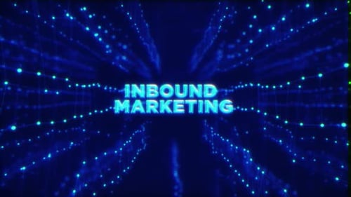 Glowing Abstract Digital Network Grid Title Animation