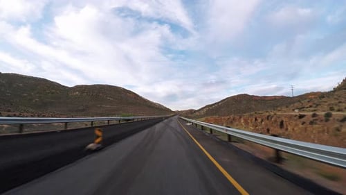 4k footage of a journey across a Namibian road from the vehicle’s point of view
