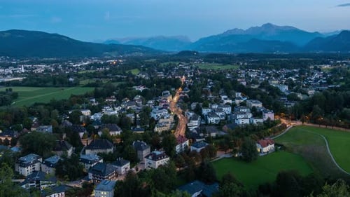 Salzburg Alps Austria Evening Timelapse