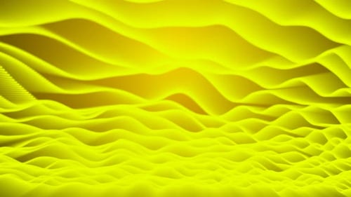 Fluid Abstract Glowing Yellow Wave Background Animation