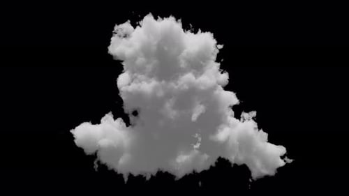 Grand nuage 3D avec canal alpha et animation en boucle