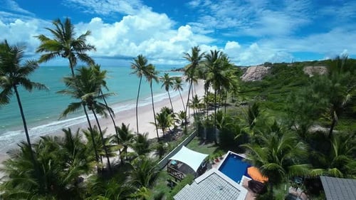 Praia de Tabatinga em Conde, na Paraíba, Brasil.