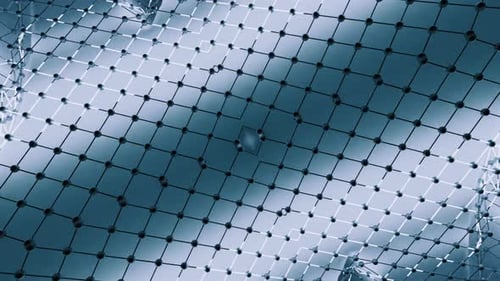 Dynamic Abstract Geometric Grid Network Animation