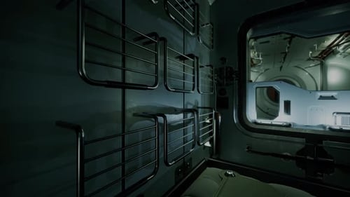 Inside Empty Space Station Interior