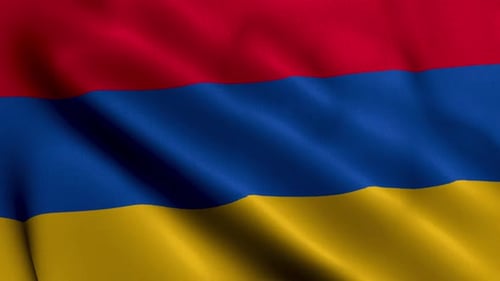 Armenian Flag Waving Seamless Loop Background