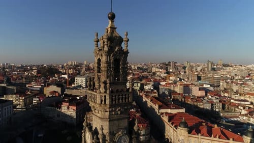 Clerigos Tower At Porto In District Of Porto Portugal.