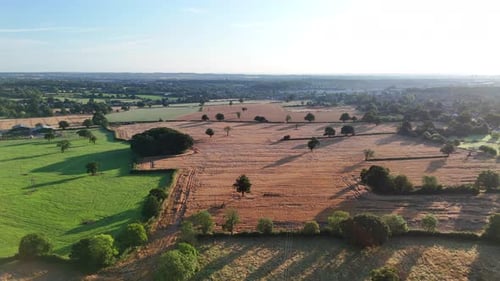 Sunrise View of the English Countryside