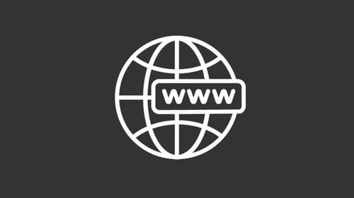 Animated Website White Line Icon