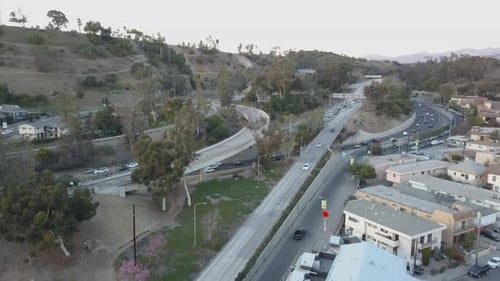 Freeway Flyover in Downtown Los Angeles California