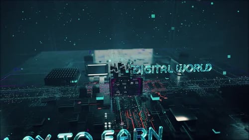 Futuristic Digital Crypto Technology Business Title Reveal