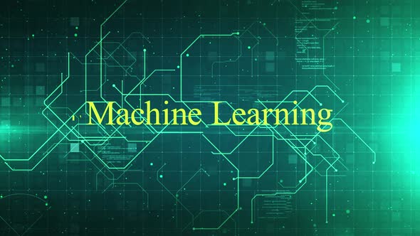 Machine Learning Word On Technology Background, Backgrounds Motion ...