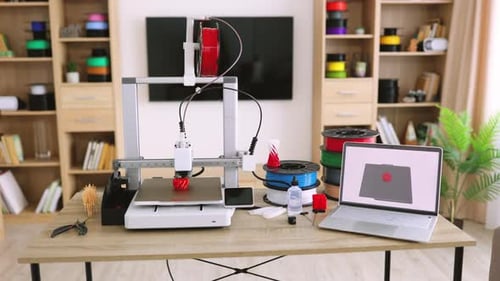 3D Printer Creating Object
