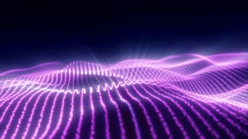 Abstract Glowing Particle Wave Background